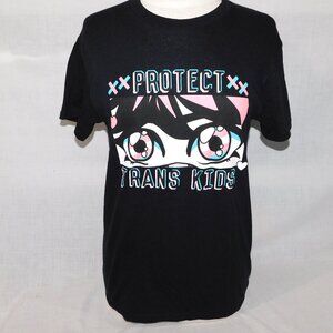 Hot Topic Black Matter PROTECT TRANS KIDS Graphic T Shirt Womens M